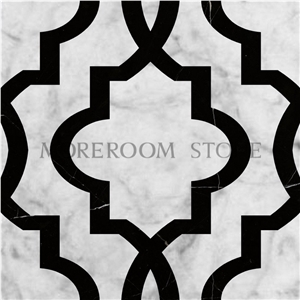 North America Hot Sale 18 Level Grey Composite Marble Floor Tiles for Villa Decoration