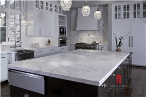 Polished Calacatta White Marble Countertop