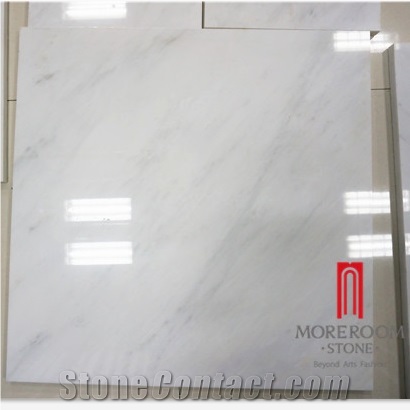 Polished Chinese East Marble Flooring Tiles, Oriental White Marble Tile with Grey Vein