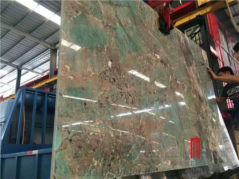Semi Precious Green Gem Stone Backlit Thin Stone Panel