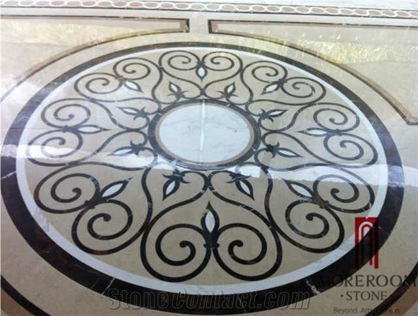 Small Size Coin Medallion Ceiling Medallion Waterjet Cmposite