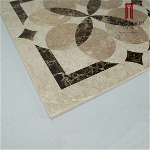 Thin Laminated Ceramic Back Water-Jet Marble Panel