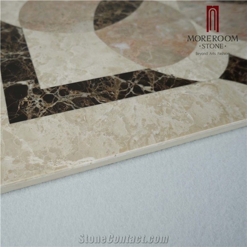 Thin Laminated Ceramic Back Water-Jet Marble Panel