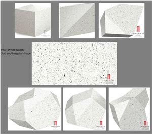 Top Grade Artificial Pearl White Quartz Stone Slab