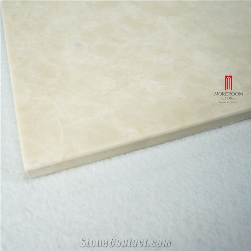 Turkey Magnolia Beige Ceramic Back Thin Laminated Marble Panel