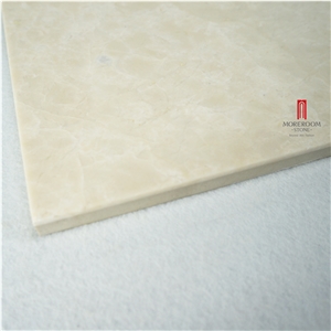 Turkey Magnolia Beige Ceramic Back Thin Laminated Marble Panel