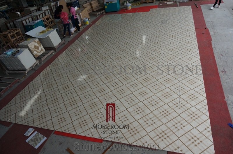 Waterjet Floor Marble Tile Flooring