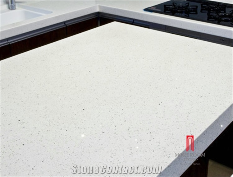 White Sparkle Quartz Stone Countertop Kitchen Countertop Price