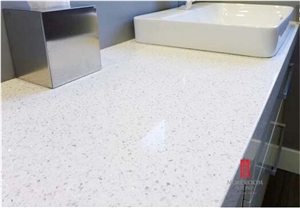 White Sparkle Quartz Stone Countertop Kitchen Countertop Price