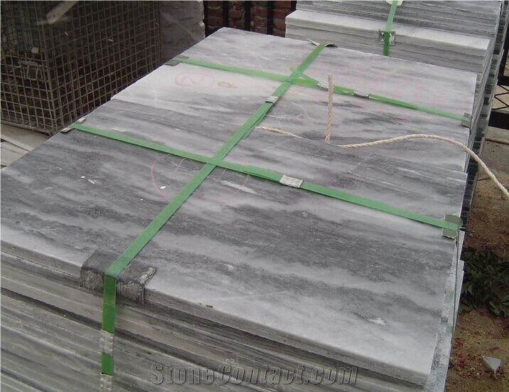Natural Cloudy White Marble Slabs & Tiles, China Grey Marble