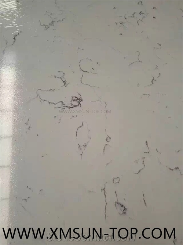 Carrara Quartz Countertop Artificial Tops Engineered Carrara Quartz Countertop Artificial
