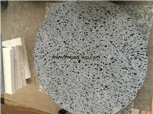 China Grey Lava Stone, Volcano, Grey Basalt Round Pavers, Lava Stone Step Stone