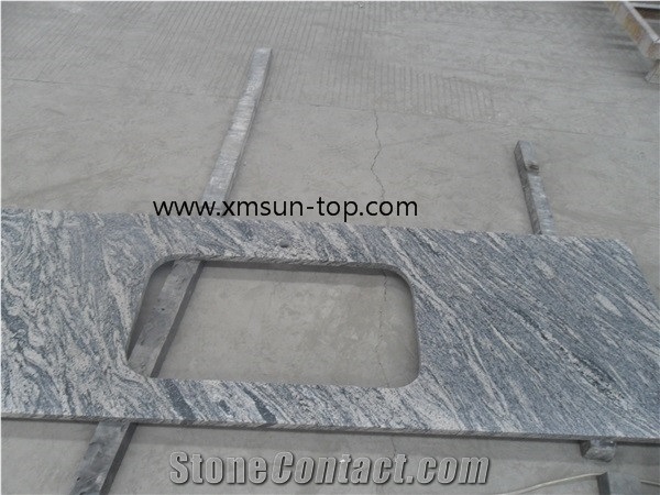 China Juparana Grey Granite Countertop, Multicolour Grain Granite, G261 Granite Kitchen Counter Top, China Juparana Granite