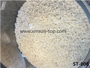 China White Pebbles& Gravels, Polished Pebbles, Sonw White River Stone, White Gravels-Small Size for Decoration in Landscaping, Garden, Walkway