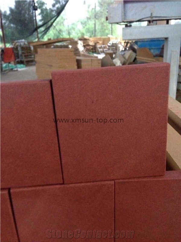 Chinese Natural Red Sandstone Slabs&Tiles, Flamed Surface Sandstone, Red Sandstone Wall Tiles, Floor Tiles, Home Decoration, Customize Red Sandstone
