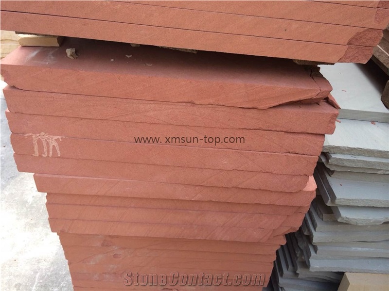 Chinese Natural Red Sandstone Slabs&Tiles, Flamed Surface Sandstone, Red Sandstone Wall Tiles, Floor Tiles, Home Decoration, Customize Red Sandstone