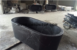 Chinese Nero Maquina Marble Bathtubs/Black and White Marble Bath Tubs