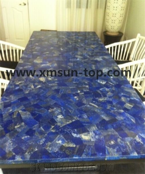 Dark Blue Semiprecious Stone Kitchen Bar Top Dark Blue Semi