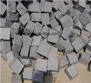 G654 Grey Granite Cube Stone, China Impala Granite Cobble Stone, Padang Dark Granite Paving Stone, G654 Dark Grey Cube Stone