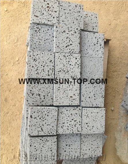 Grey Lava Stone Cube Stone/Grey Basalt Cobble Stone/China Grey Lava Stone Paving Sets/Natural Stone Floor Covering/Courtyard Road Pavers/Landcaping Stone