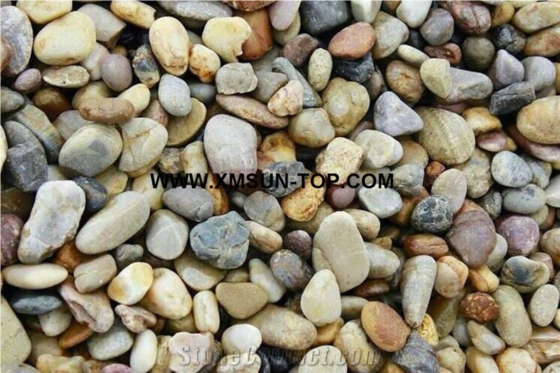 Mixed Color Pebble Stone, Size:6-10 Cm/River Stone&Pebbles/Colorful Pebbles/Washed Pebbles/Irregular Pebbles/Pebble Pattern/Mixed Pebble Stone/Pebble for Landscaping Decoration