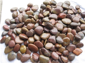 Multicolor Pebbles, River Stone, Cobble Stone, Flat Pebbles, Mixed Color Pebble for Landscaping Decoration, Wall Cladding Pebble, Flooring Paving Gravel