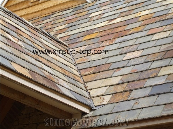 Rust Slate Roof Tiles, Rusty Roofing Slate Tiles, Chinese Yellow Rust Roof, Slate Stone Roof Covering, Stone Roofing, Slate Roofing