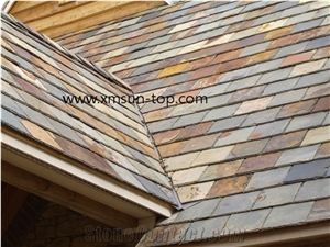 Rust Slate Roof Tiles, Rusty Roofing Slate Tiles, Chinese Yellow Rust Roof, Slate Stone Roof Covering, Stone Roofing, Slate Roofing