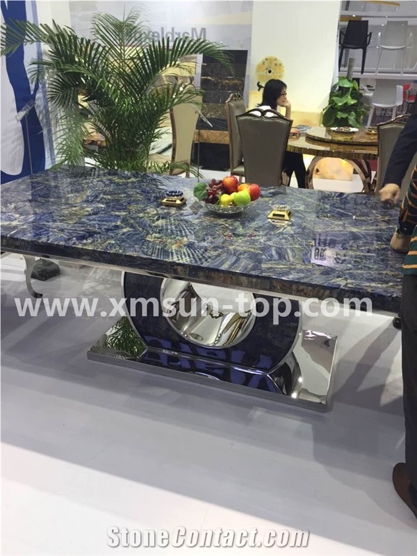 Semi-Precious Stone Table Tops/Dark Purple Reception Counter/Semiprecious Stone Reception Desk/Work Top/Square Table Tops/Polished Desktops/Interior Stone