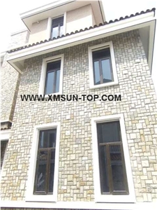 Yellow Cultured Stone Wall Tile/Cultured Stone Walling/Light Yellow Building Stone/Exterior Decoration/Stone Wall Cladding