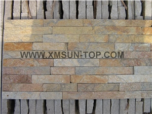 Yellow Cultured Stone Wall Tiles/Culture Stone Walling/Multicolor Culture Stone Wall Cladding/Exterior Decoration/Natural Stone Building Ornaments