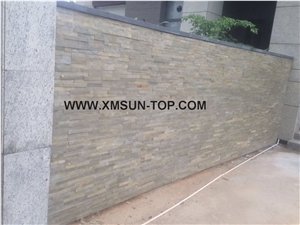 Yellow Cultured Stone Wall Tiles/Culture Stone Walling/Multicolor Culture Stone Wall Cladding/Exterior Decoration