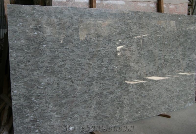 China King Flower Grey Fosil Marble Polished Natural Stone Tiles & Slabs,Fossil Gray, Gris Fosil Marble Manufacturer,Quarry Owner Slabs&Cut-To-Size Tiles, Floor&Wall Cover,Patio Pavement,Clading