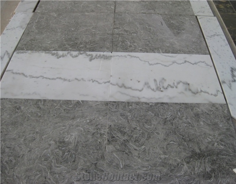 China Laventol Grey Pearl,Overlord Flower Marble ,Polished Natural Stone Tiles & Slabs,Fossil Gray, Gris Fosil Marble Manufacturer,Quarry Owner Slabs&Cut-To-Size Tiles, Floor&Wall Cover,Patio Pavement