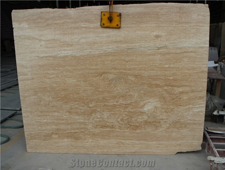 Italy Travertino Rom Romano Scuro Striato Beige Travertine,Polished Natural Stone Tiles & Slabs, Quarry Owner Floor&Wall Cover,Patio Pavement,Clading,Interior Decoration