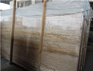 Multi Color Travertine Noce Spain Azarshahr Walnut Travertine Golden Brown Natural Stone Polished Tile & Big Slab,Quarry Owner Slabs & Cut-To-Size Tiles, Floor&Wall Cover