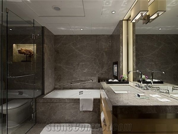 Turkey Dark Grey Emperador Fume Marble, Dark Grey Marble Tiles Bathroom