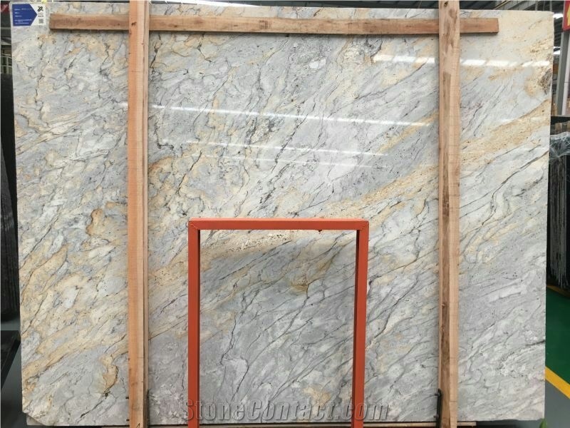Ariston Gold Granite Polished Gangsaw Slab and Bookmatched Floor & Wall Tile