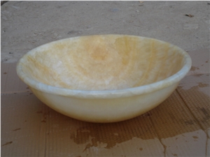 Natural Stone Butter Scotch Onyx Wash Basin