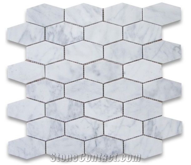 Bianco Carrara C White Marble Mosaic