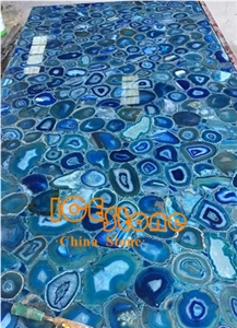 Blue Agate Table Top/Blue Agate Countertop, Blue Semiprecious Stone Tabletops