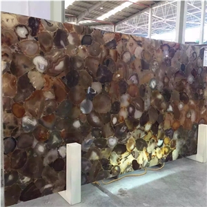 Brown Agate Semiprecious Stone Slabs Semiprecious Stone Tiles