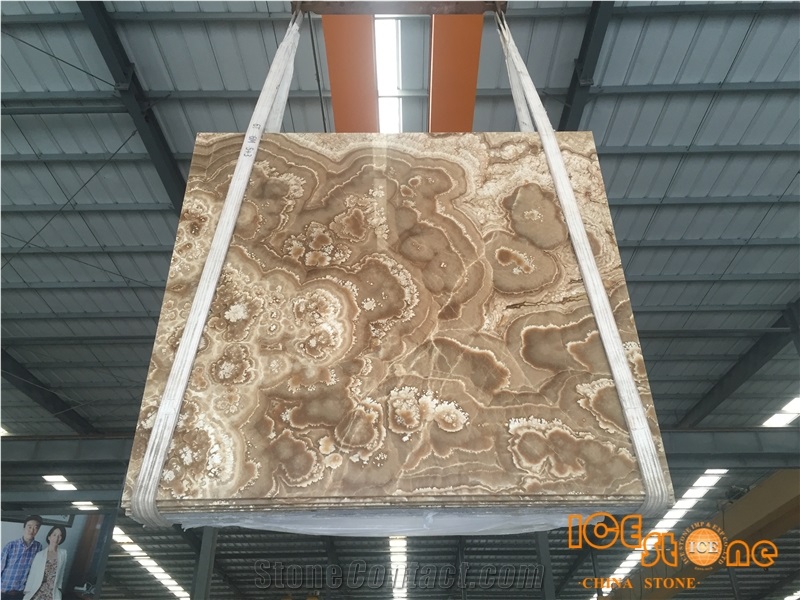 Brown Onyx Classic Onyx Slab for Bookmatch, Wall Covering, Compective Price Transparency Pattern,Big Slabs,Cut to Size,Chinese Onyx Tiles