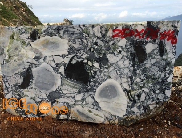 China Ice Connect Marble Slab and Block in Stock