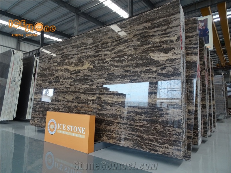 China Natural Stone, Golden Brown Coast, King Gold Marble Slabs Tiles, Black Mixed Stone, Countertop Floor Wall Covering, Indoor Outdoor Decoration
