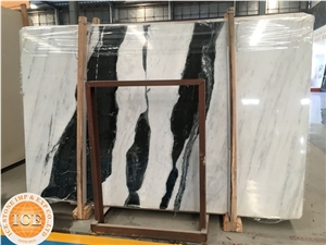 China Panda White Marble Big Slab with Black Veins, Cheap Chinese Natural Stone Cut to Size, Hot Sale for Project, Beautiful Pattern for Wall & Floor