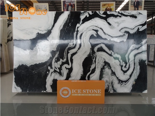 China Panda White Marble Slabs from Ice Stone with Large Quantity