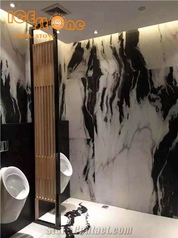 China Panda White Marble Slabs from Ice Stone with Large Quantity