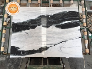 China Panda White Marble Tils/Slabs/Blocks