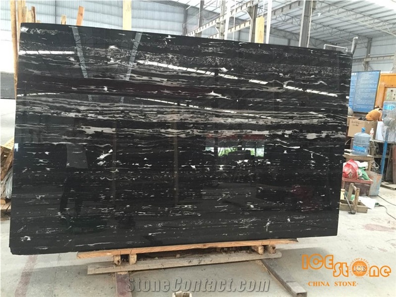 China Silver Dragon Marble Tiles & Slabs/Chinese Silver Balck Portoro/Port/Wall Covering/Floor/Paneling/Cheap/Building Project